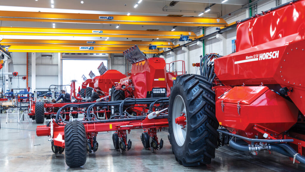 Maestro planter assembly line at Horsch Schwandorf