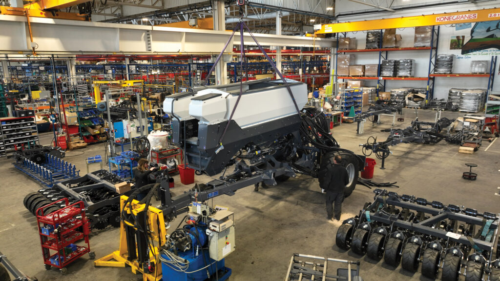 Large trailed Sky drill assembly at Chateaubourg