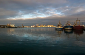 Fishing boats in a port