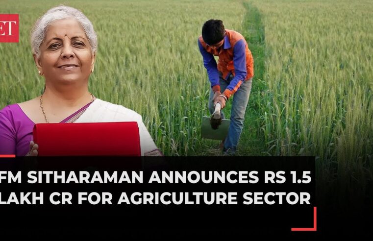 Budget 2024: FM Sitharaman announces Rs 1.5 lakh cr for agriculture and allied sector